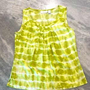 Chico's Lime Tie-Dye Tank Top size 0. Like new condition.